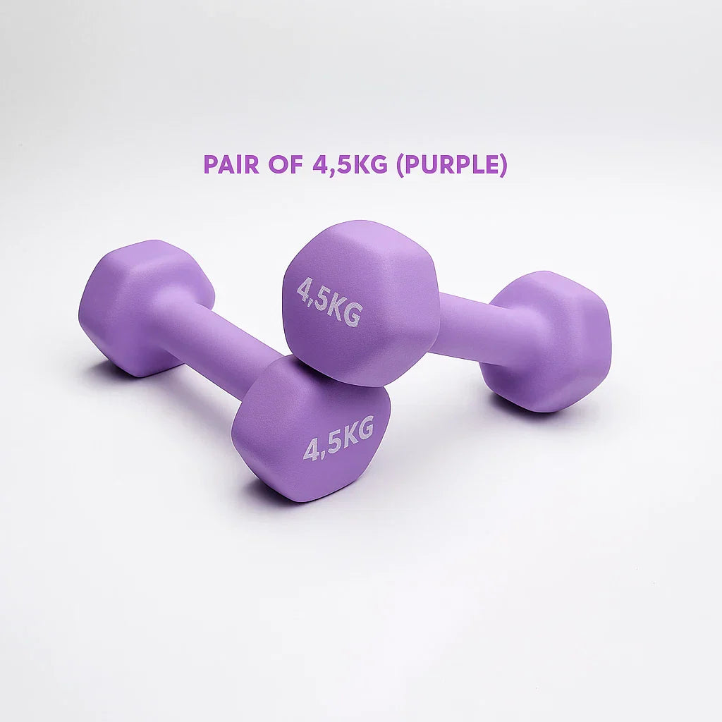 Neoprene Dumbbell Pair Home Weights Gym Fitness Sports