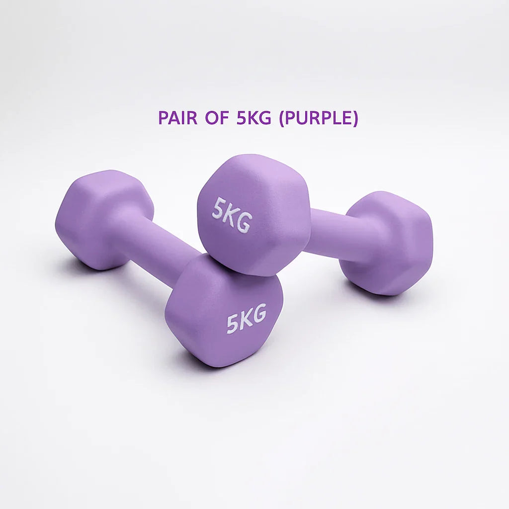 Neoprene Dumbbell Pair Home Weights Gym Fitness Sports